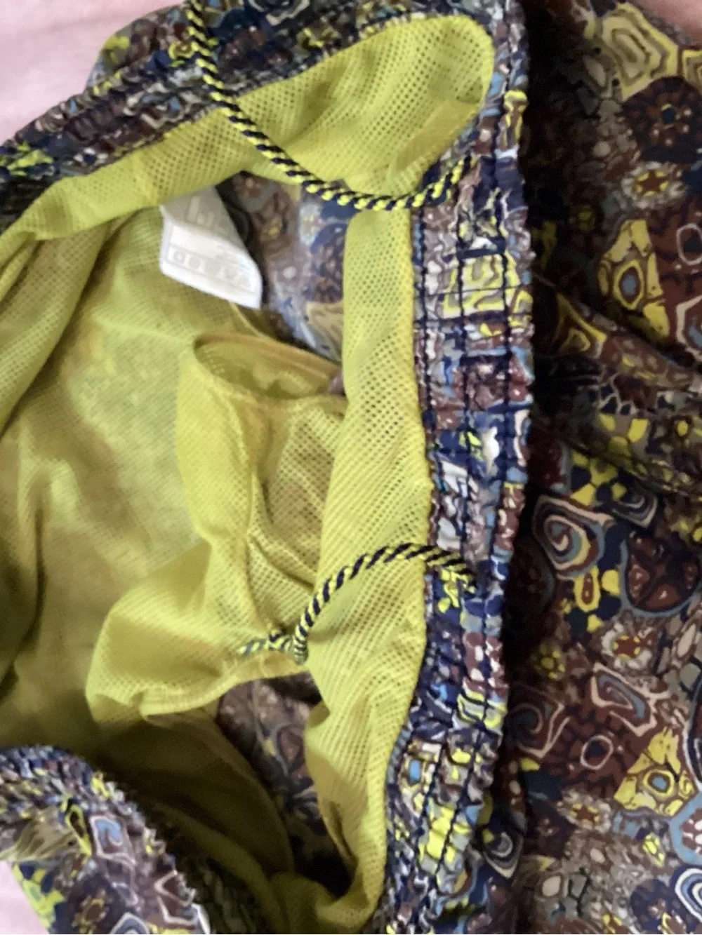 vintage 1990s Nike geometric abstract print swim trunks